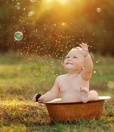 Мыльные пузыри из детского шампуня - для самых маленьких